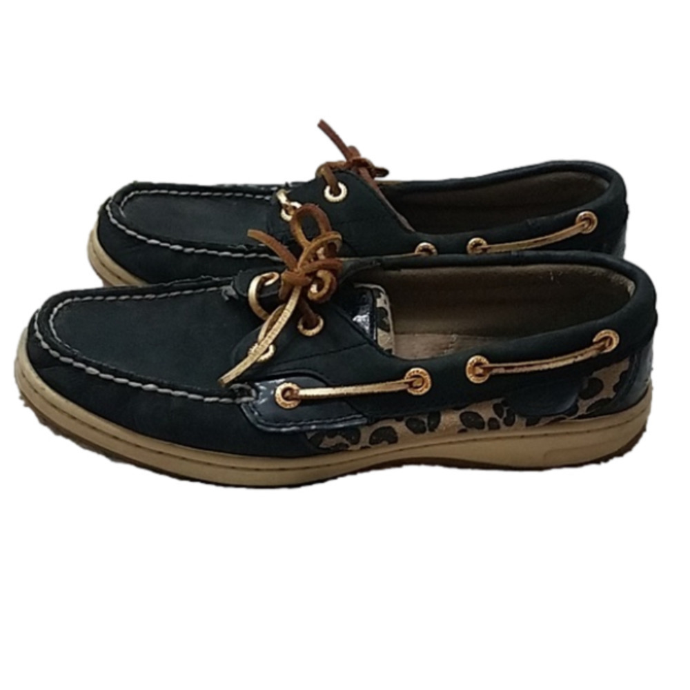 sperry top sider boat shoes sz 7 M leopard